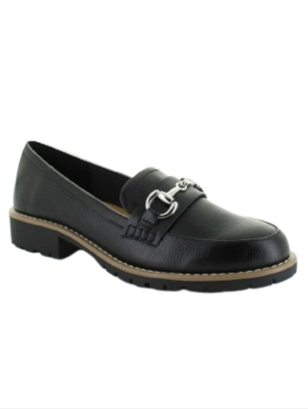 DV By Dolce Vita Black Leather Bit Claudea Penny Loafer Sz 8.5